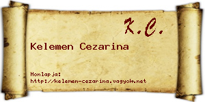 Kelemen Cezarina névjegykártya